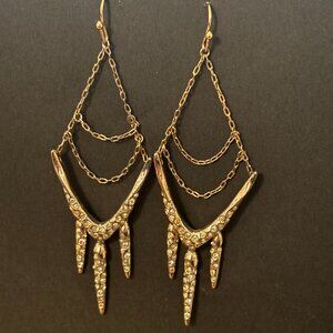 Alexis Bittar - Gold-Tone - Swarovski Crystal - Dangle Earrings